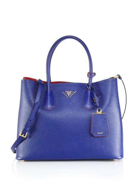 prada blue saffiano bag|prada saffiano shopping bag.